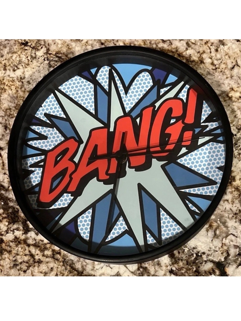 Nostalgic “BANG” Wall Clock - Retro - Battery Operated (1 -  AA) - Works Great!